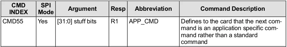 CMD55 Format