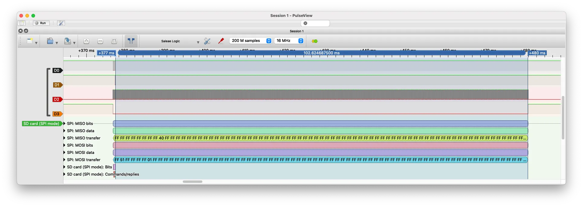 Logic Analyzer - Read Single Block